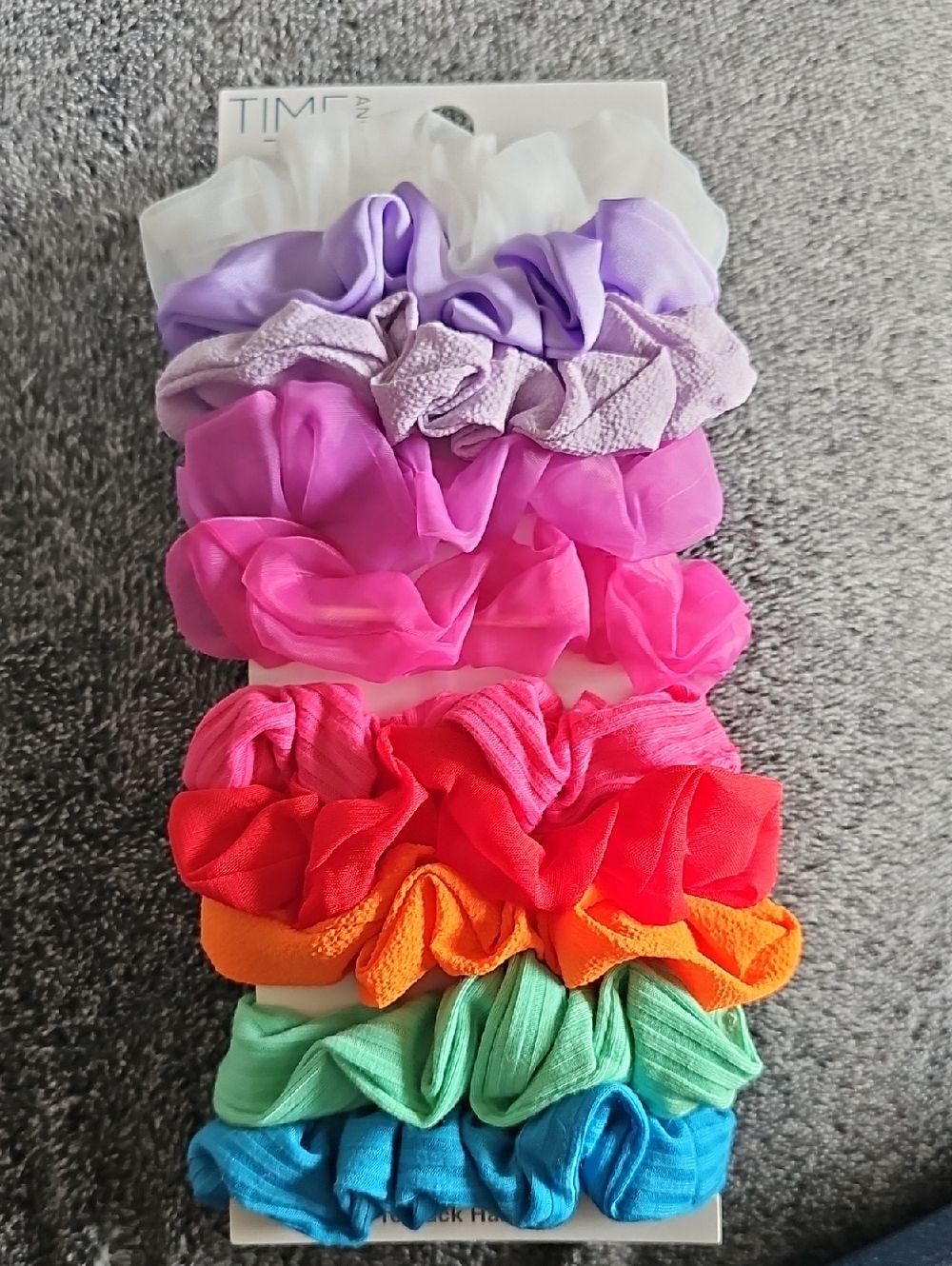 Time N Tru Kids 10-Pack Colorful Scrunchie Set - Multi